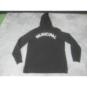 Municipal Sweatshirt Mens Large Black Origin Pullover Hoodie Sport Utility